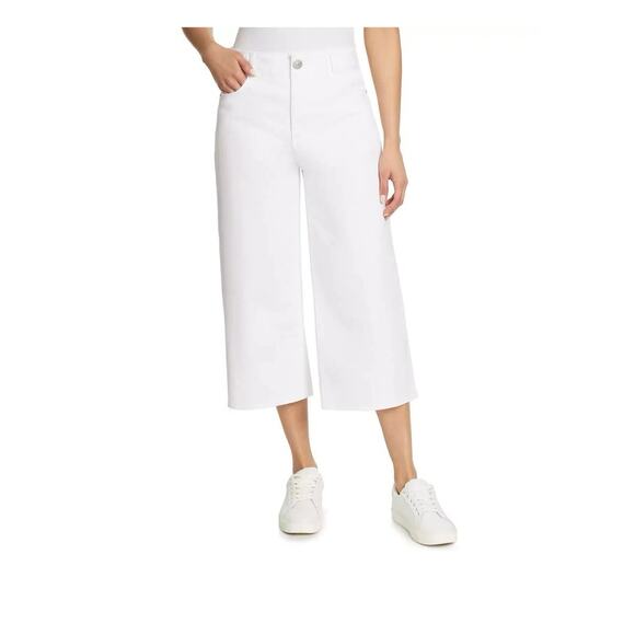 Gloria Vanderbilt Pants - Capsule Wardrobe Women’s White High Rise Tummy Sculpt Culotte Pants Sz 16 New